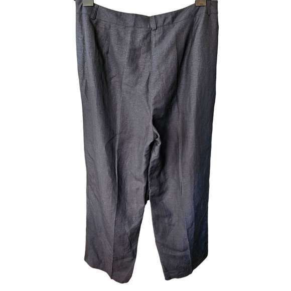 Kasper Womens Black Wide Leg Linen Pants 16W - Picture 4 of 16